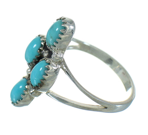 Turquoise Authentic Sterling Silver Southwest Ring Size 5 QX84639